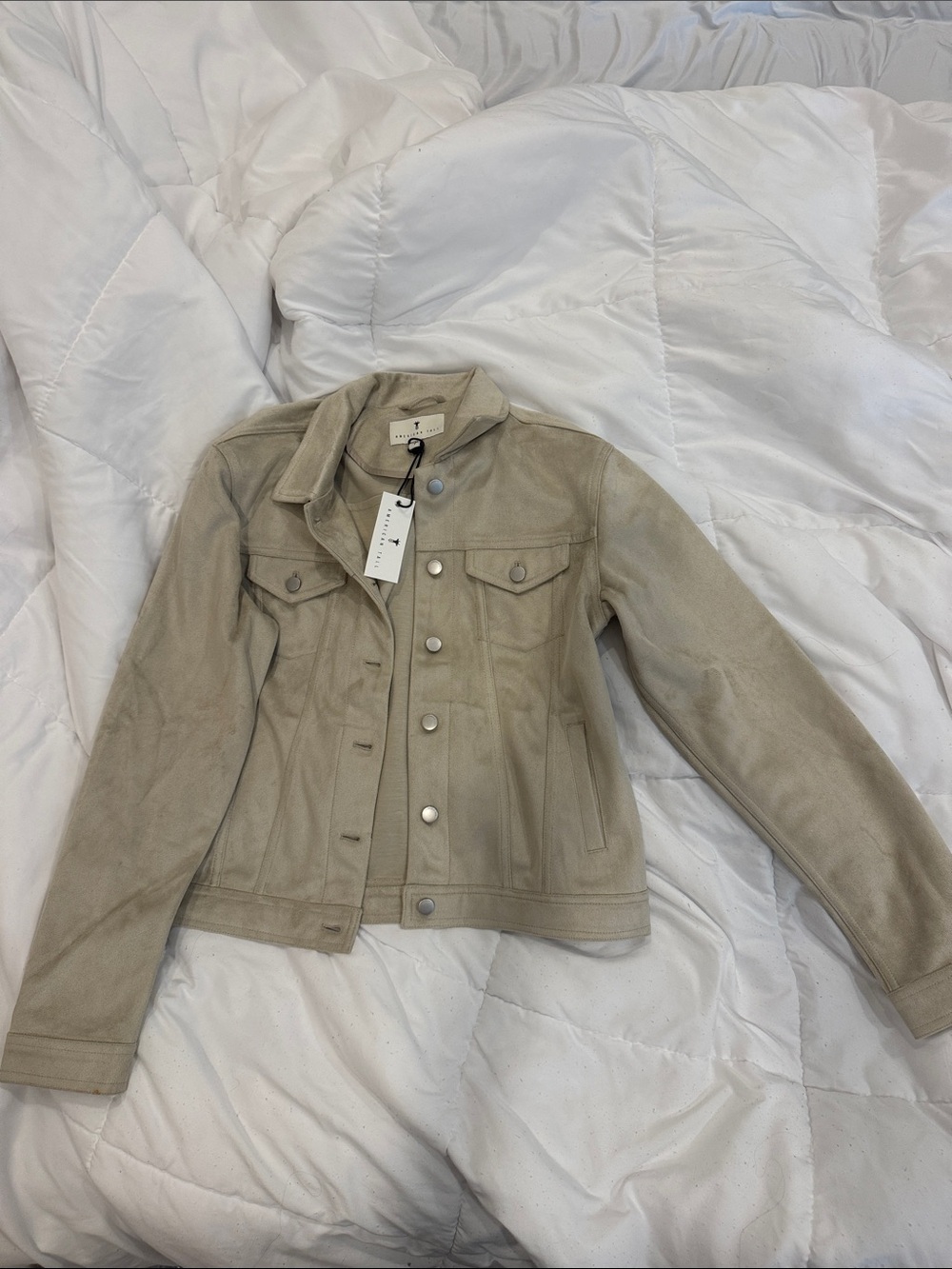 Light Taupe Suede Jacket